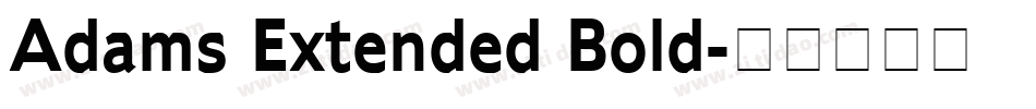 Adams Extended Bold字体转换